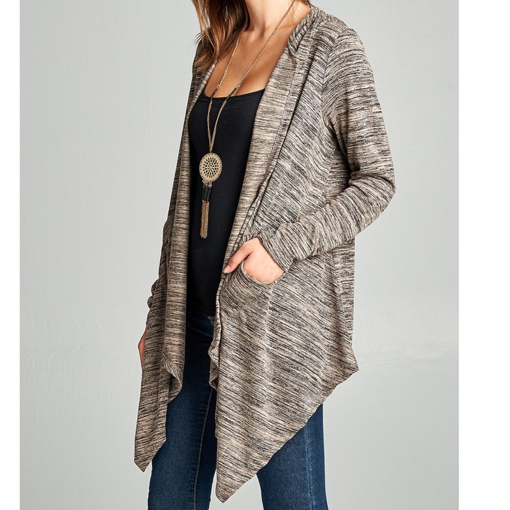 NEW - Renee C. Waterfall Hooded Cardigan